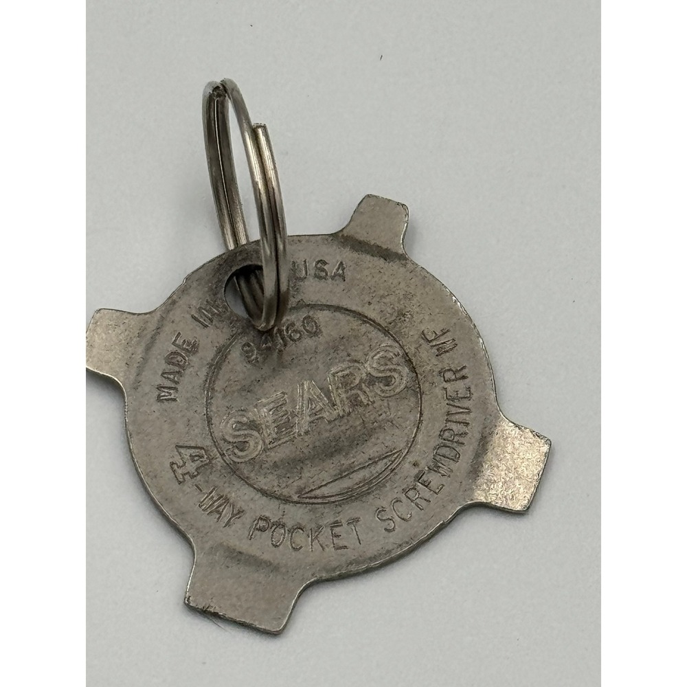 Vintage Sears Craftsman 4-Way Pocket Screwdriver Keychain Tool 94160 Made in USA